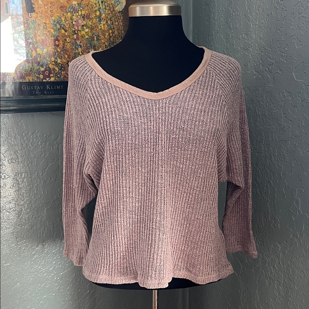 MTS Women's Soft Beige V-Neck Sweater